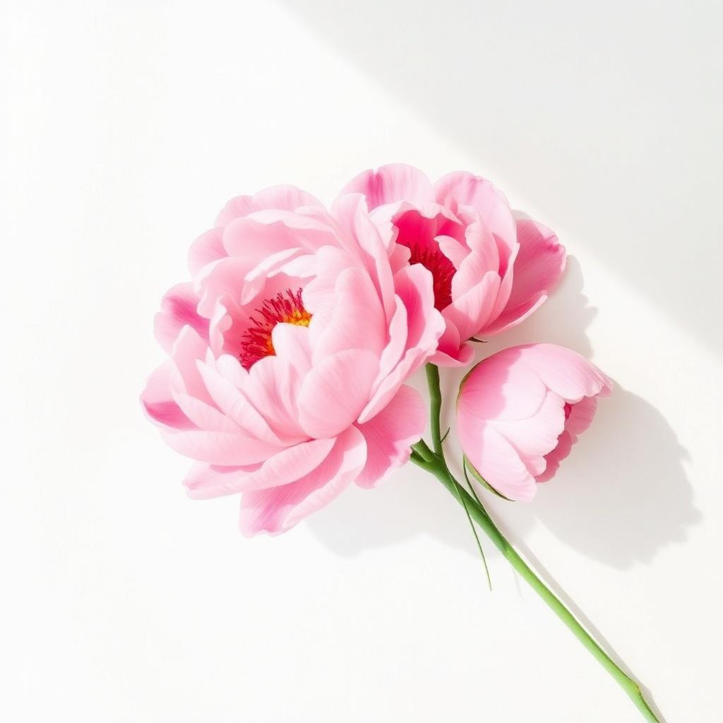 Peony bouquet watercolor painting